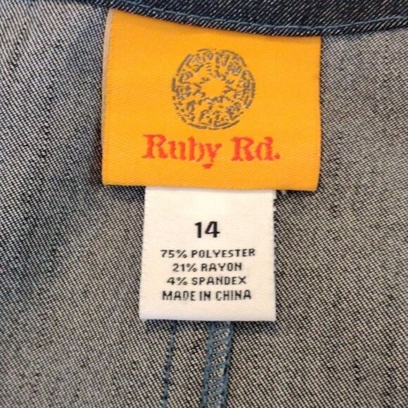 Ruby Red Embellished Denim Jacket - Picture 7 of 10